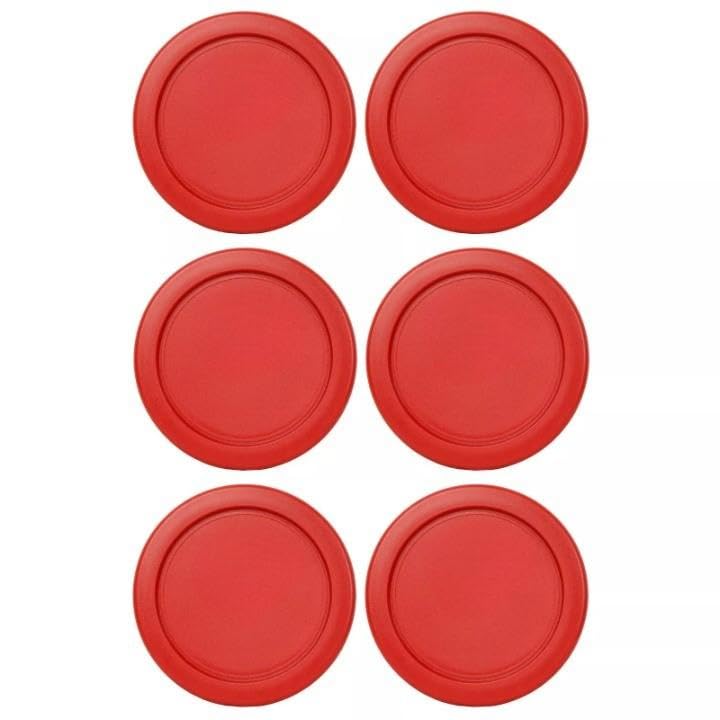 For Poppy Red Plastic Replacement Storage Lid Cover (6-Pack)