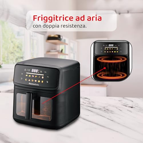 Melchioni Family Friggitrice Ad Aria Martina 10L Digitale Capiente E Potente 2.100W Alimentazione 220-240V 50/60 Hz - 4