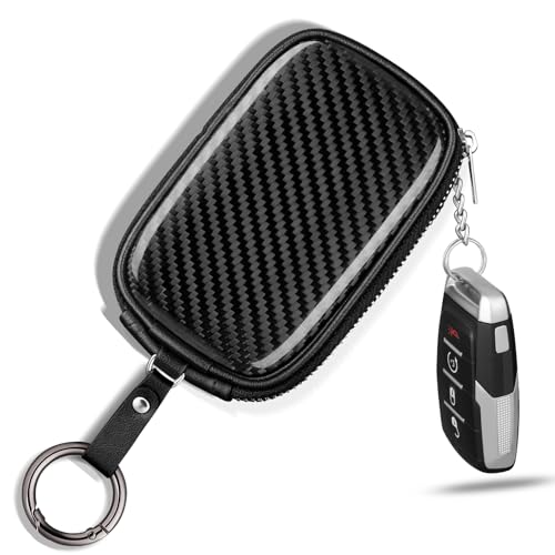 Car Key Signal Blocking Pouch Anti-Theft Accessory for RFID Blocking Bag Faraday Key Fob Protector Car Key Pouch Anti-Theft Car Security Cage,Real Carbon Fiber