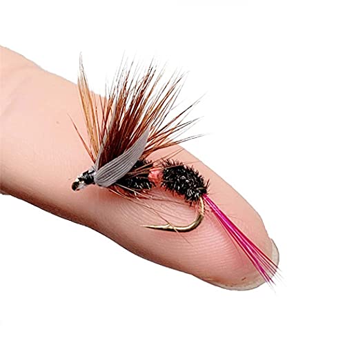 Fly Fishing Flies Kit, 50/114Pcs Handmade Fly Fishing Gear With Dry/Wet Flies, Streamers, Fly Assortment Trout Bass Fishing With Fly Box (50Pcs/Set-6 Mixed Styles) #TOP6