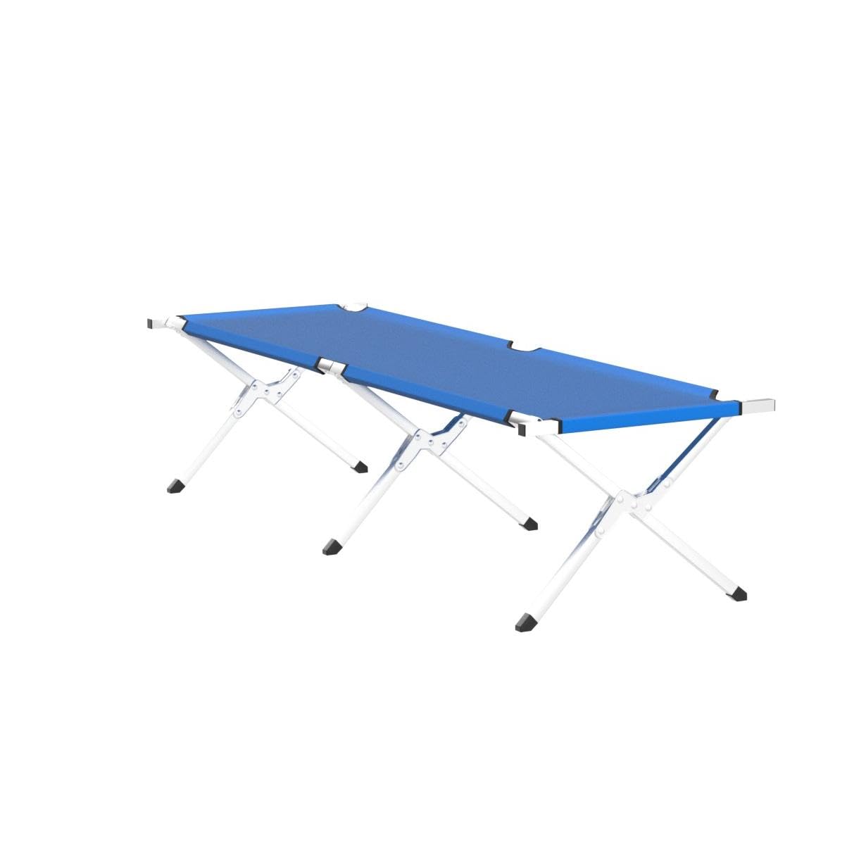 TRESKO XXL łóżko kempingowe, 210 x 72 x 45 cm, metalowa rura, obciążenie do 150 kg, w różnych kolorach (niebieski)