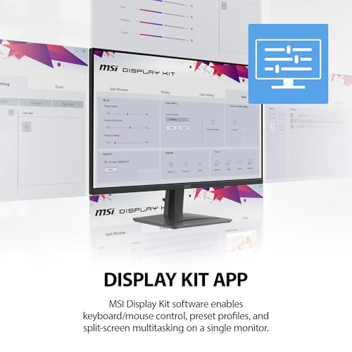 Image of msi PRO MP251 E14L 24.5-inch IPS 1920 x 1080 (FHD) Computer Office Monitor, 144Hz, Free-Sync, HDR Ready, HDMI, VGA Port,VESA Mountable, Tilt, 4-Side Slim Bezel,1ms, Black