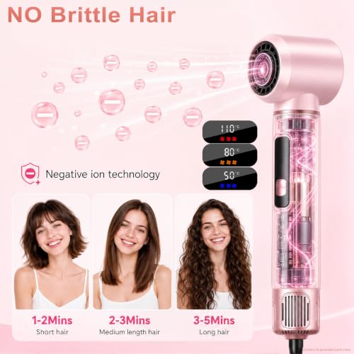 Image of 5 in 1 air Styler, Blow Dryer Brush Set with Auto-Wrap Curler | 1000W Hot Air Styler & LED Temperature Display, Negative-Ion Airflow and 5-in-1 Styling for Drying, Curling, Straightening.