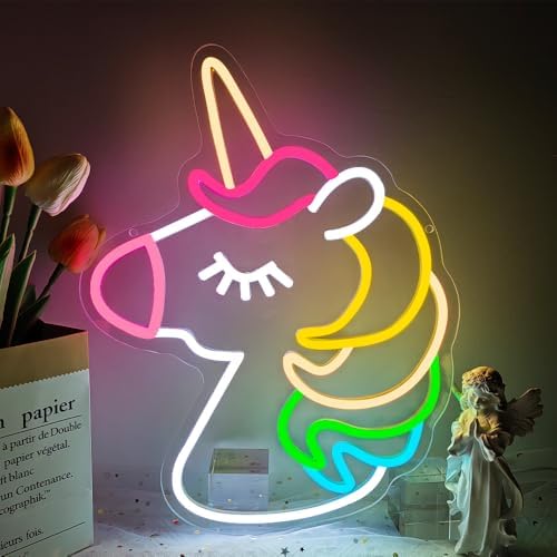 Unicorn LED Neon Light Sign for Wall Party Decor Colorful Unicorn...