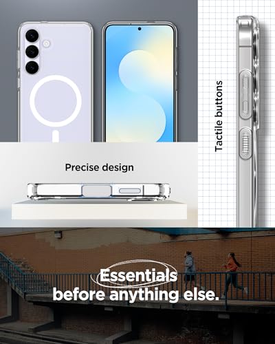 Image of Spigen Ultra Hybrid MagFit | Samsung Galaxy S25 FE Case [Transparent] [Magsafe] Galaxy S25 FE Back Cover | TPU+PC - Clear White