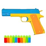 Rivoean Classic Foam Play Toy Guns Colt 1911 Toy Gun with Tactical Colorful Soft Bullets,Real Dimensions,Fun Outdoor Game