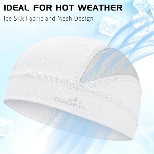 Image of GXCROR Cooling Skull Cap for Men Women Sweat-Wicking Breathable Mesh Liner for Helmets, Summer Cycling Motorcycle