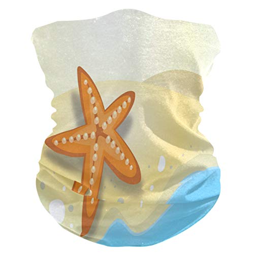 Starfish On Seashore Half Face Mask Scarf Cover Dust Wind Neck Gaiter Bandana
