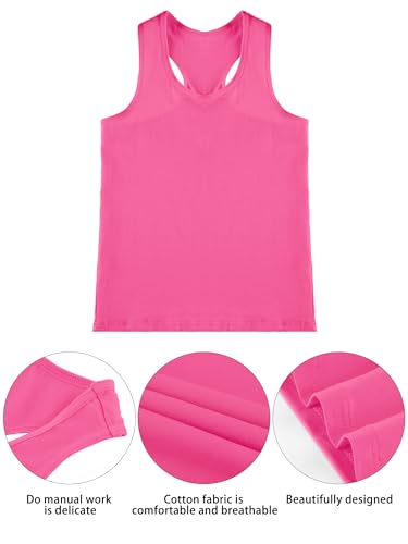 Image of Boao Girls Dance Tank Top Racerback Crop Tank Top Sleeveless Dance Outfit for Ballet Gymnastics Athletic Wear