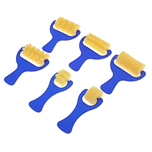 6 Pack Sponge Paint Roller Brushes for Kids DIY Art Education, Foam Painting Tools for Children Drawing Toy