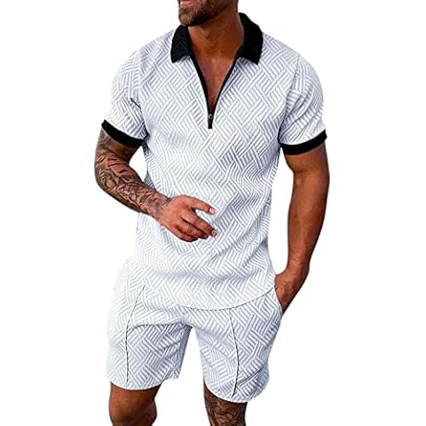 Feelcrag Men's Polo Shirt & Shorts Set Cover