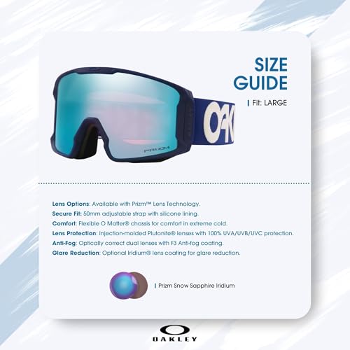 Image of OAKLEY Line Miner LARGE /MEDIUM Ski Goggles For Men For Women OO7070, OO7093+ Bundle Accessory Leash Kit,Microfiber Pouch