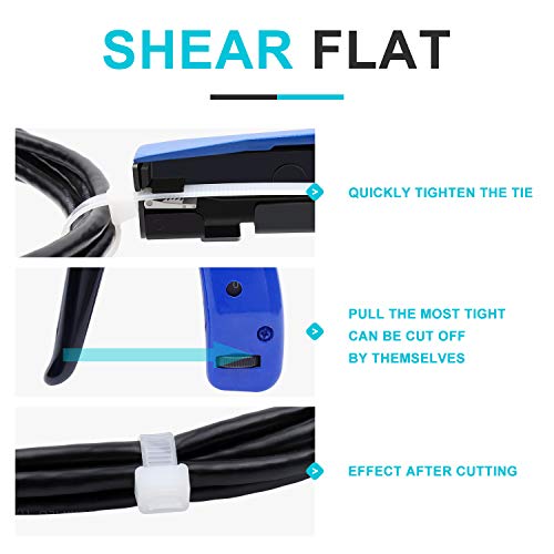 Cable Tie Gun,Knoweasy Fastening Cable Tie Tool,Die-Cast Steel Flush Cut Zip Tie Tool With Steel Handle For Nylon Cable Tie,7 Inches Length #TOP2