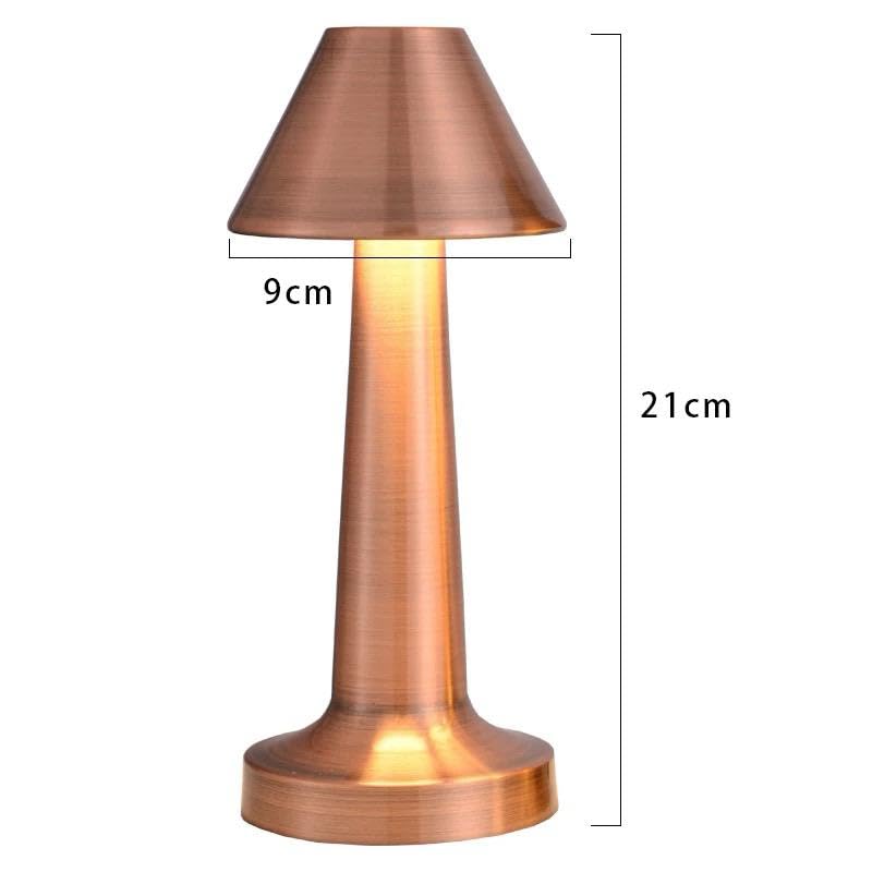 Image of blissbells Modern Rose Gold Table Lamp | Premium Metal Bedside Lamp with Warm Ambient Light for Home Decor