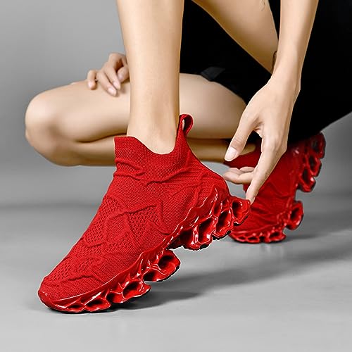 Image of Poramea Mens Slip on Loafers Walking Tennis Shoes Laceless Running Blade Sneakers Mesh Trail Jogging Casual Athletic