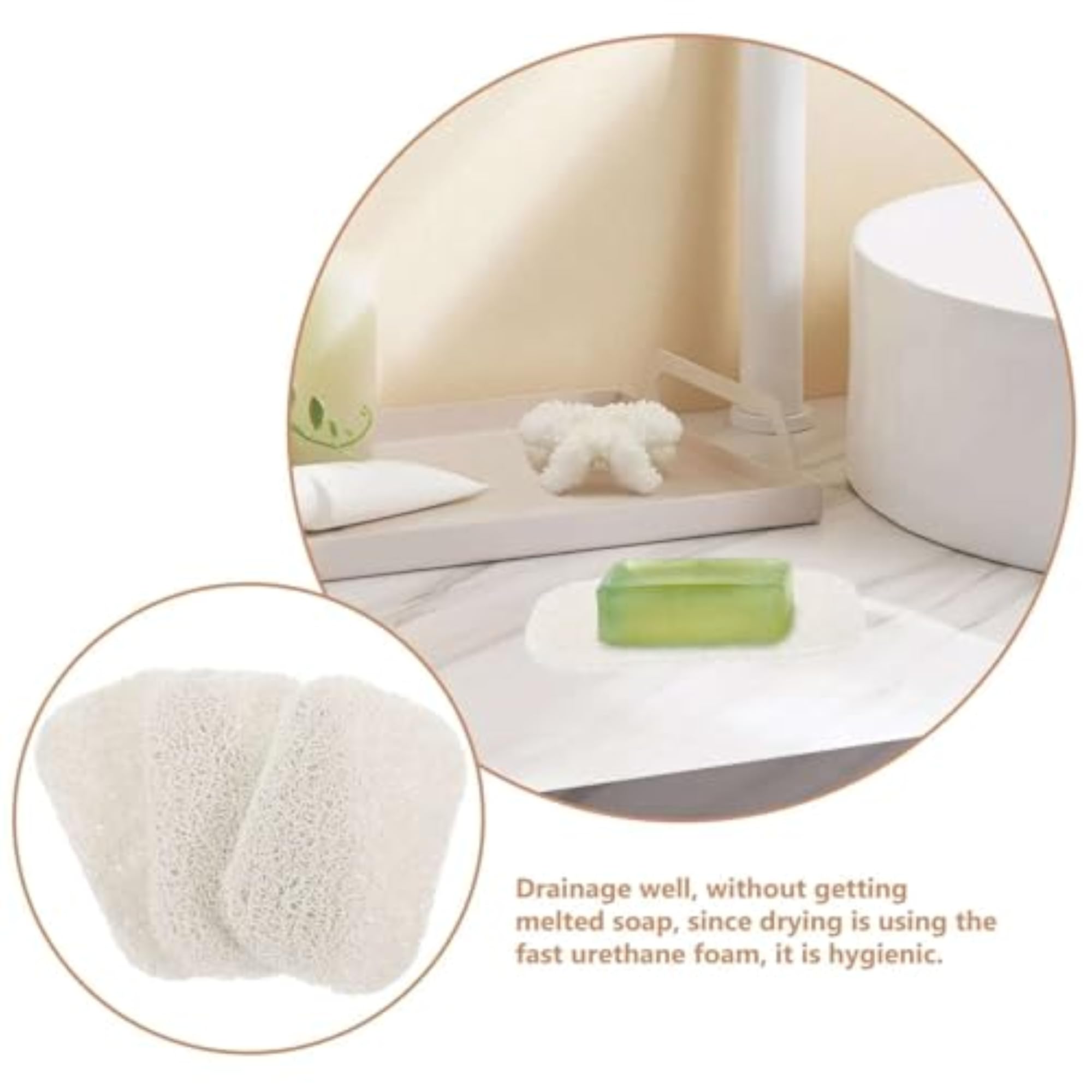 Colorful Soap Dish Tray Set, 3-Piece Bathroom & Kitchen