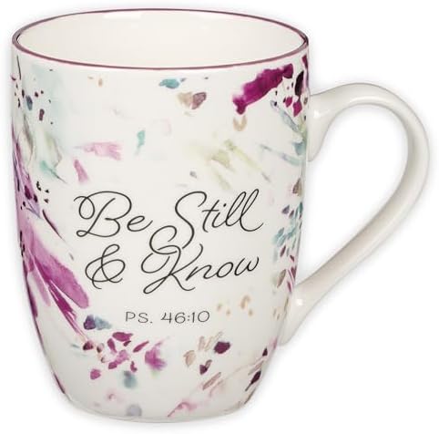 Christian Art Gifts Inspirational Ceramic Coffee & Tea Scripture Mug for Women: Be Still & Know Psal...