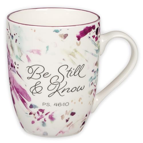 Christian Art Gifts Inspirational Ceramic Coffee & Tea Scripture Mug for Women: Be Still & Know Psal...