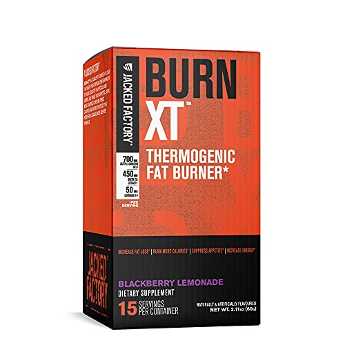 Burn-XT Thermogenic Fat Burner Powder - Weight Loss Supplement, Appetite Suppressant, Pre Workout Energy Booster - Acetyl L Carnitine, Green Tea Extract, Capsimax - 15 Stick Packs, BlackBerry Lemonade