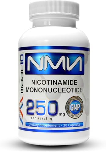 MAAC10 NMN 250mg Capsules - NMN Nicotinamide Mononucleotide Supplement Stabilized Form (2 Capsules = 500mg 4 = 1000mg) Effective NAD Precursor More Stable Than Nicotinamide Riboside (30 Count).