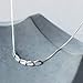 Produktbild GLLFC Halskette Pure Silver Silver Fresh Cute Transfer Bohnen Reiskorn Mode Exquisite Schmuck Schlüsselbein Kette Halskette Geschenk für Frauen Männer
