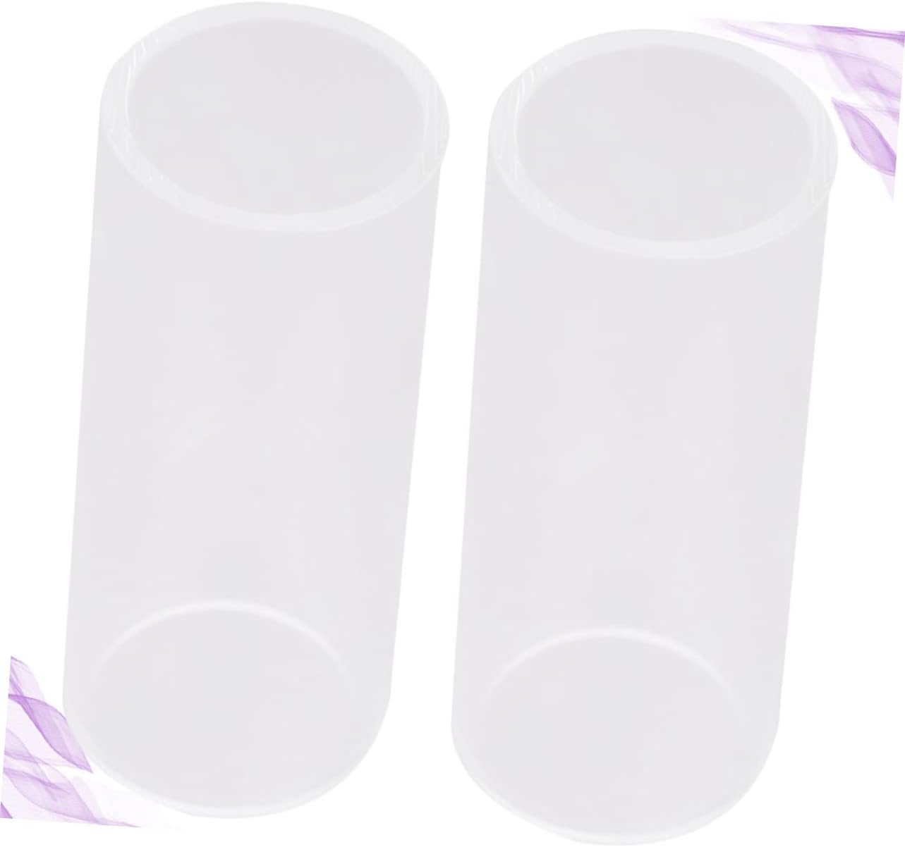 2Pcs Glass Guitar Slides for Guitar Players White 5.1cm