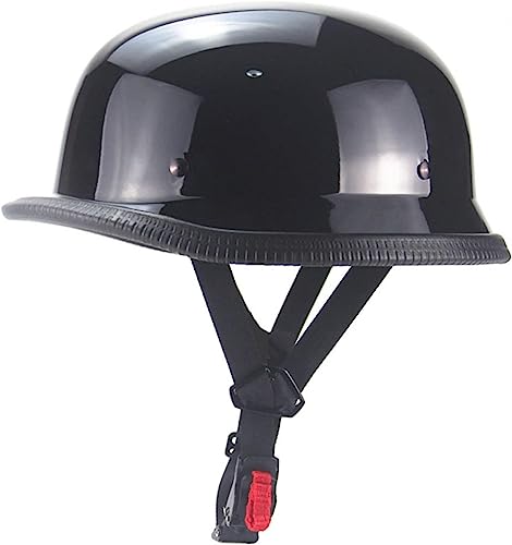 Certificazione di sicurezza: il casco è leggero e resistente, conforme alle certificazioni DOT ed ECE, e rispetta lo standard FMVSS 218, l'uso del mezzo casco da moto retrò Guscio ABS leggero di alta qualità, resistente all'usura, non fragile, protegge efficacemente la testa e riduce le lesioni.