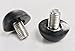 Stainless Steel Screw-in Feet Furniture Sliders, Glides for Patio Furniture, Outdoor Chairs, and More, 8mm x 1.25 Thread, Pack of 16, Black