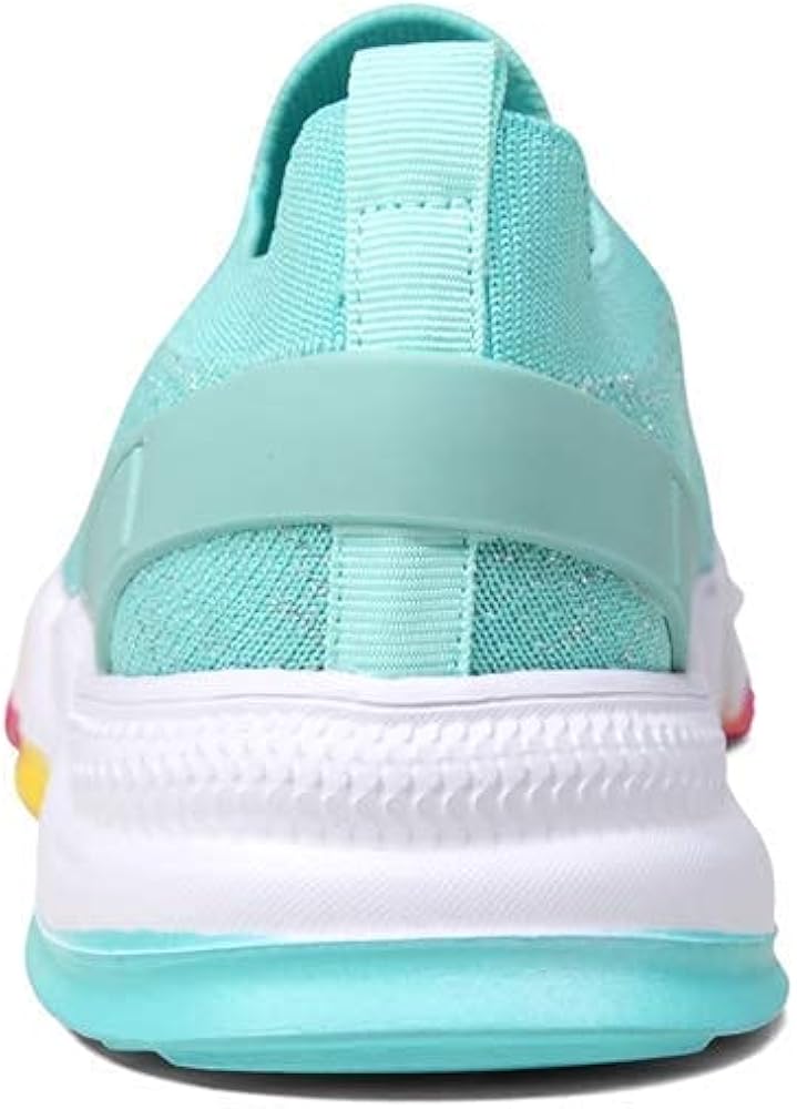 Ultra lightweight slip on sneakers for boys and grils breathable walking shoes flexible running sneakers Casual sports Athletic Tennis Shoes back to school for Toddler ,Junior Little Kids ,Big Kids 4 Big Kid Mint