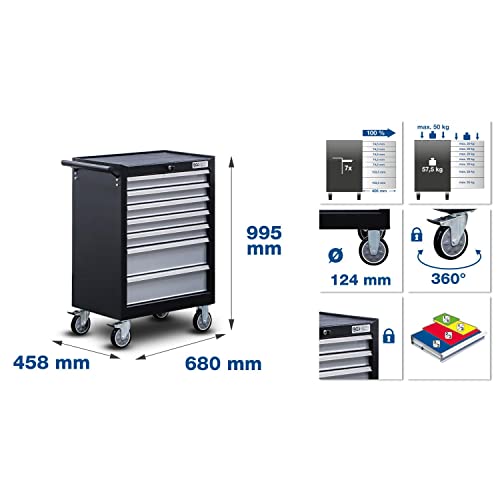 Werkstattwagen BGS 7 Schubladen, leer – Bild 3