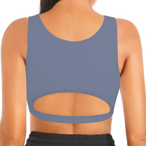 Image of Betaven Push up Sports Bra for Women Sexy Hollow Crop Tops with Removable Cups Workout Fitness Yoga Bra Medium Support