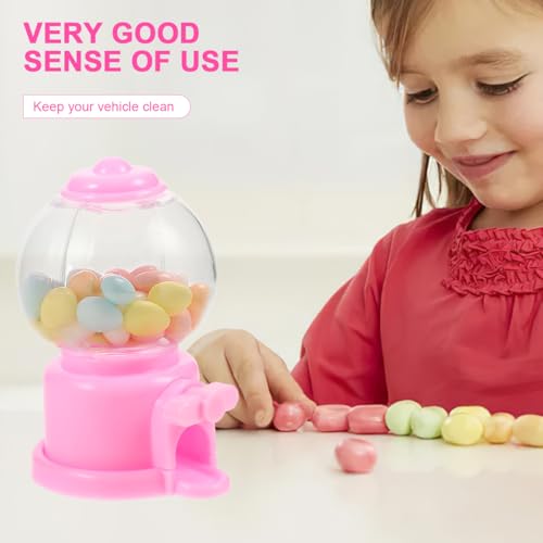 Alipis Gumball Machine for Kids: Pink Bubble Dispenser - Mini Candy Machine for Birthday Party Favors, Plastic Small Toy Gumball Dispenser for Kids