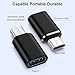 USB C to Micro USB Adapter, 4-Pack Type C Female to Micro USB Male Convert Connector Support Charge & Data Sync for Samsung Galaxy S7/S6/Edge/J7/J3/Note 5/4, Nexus 5/4, and Micro USB Devices, Black