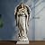 ShineOnAngel Garden Angel with Flower Wreath Statue - 16" Outdoor Memorial Angel Decor