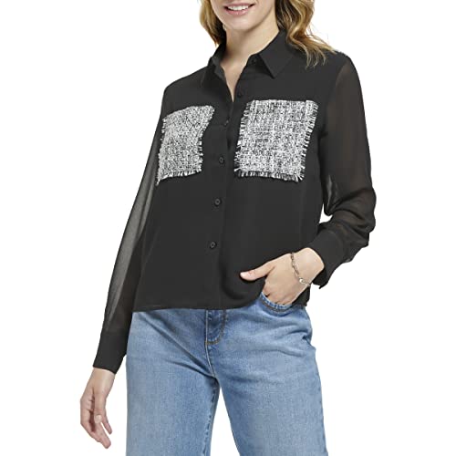 Image of KARL LAGERFELD Paris Womens Sportswear Woven,Black,Small