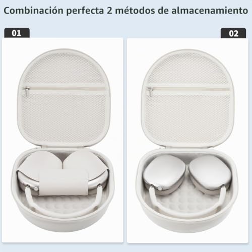 Funda 3 en 1 para Apple AirPods Max bolsa de transporte y protector de diadema gris 5