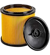 Vacmaster Replacement Standard Dry Cartidge Filter & Retainer Fits Vacmaster 5 to 20 Gallon Wet a...