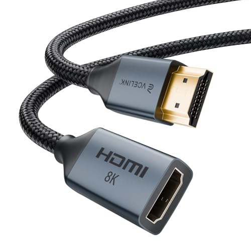 VCELINK 8K HDMI �����P�[�u�� 50CM�A HDMI 2.1�I�X-���X�����R�[�h 48Gbps TV�X�e�B�b�N�AHDTV�A�Q�[���@�APC�ȂǂɑΉ��A1�{