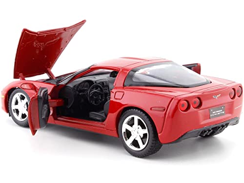 Modelo a escala 1:24 Chevy Corvette C6 Rojo 2005 miniatura 5