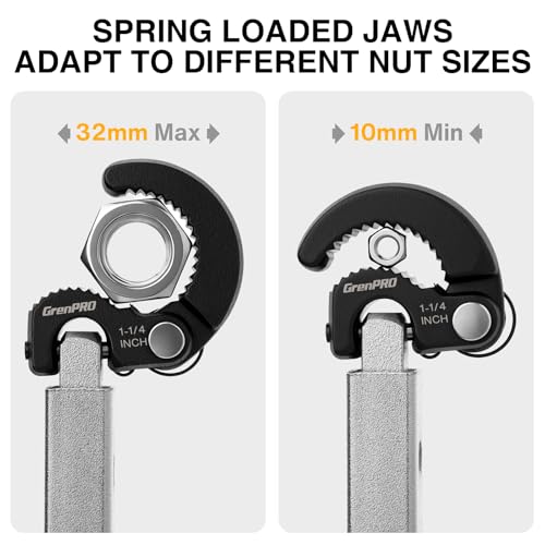 Image of GRENPRO Telescoping Adjustable Basin Wrench For Sink Faucet Plumbing Tool