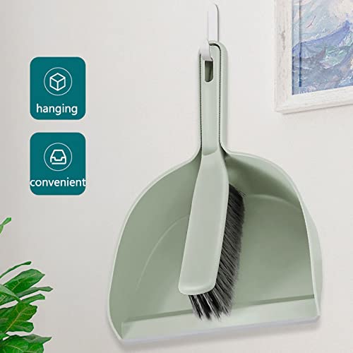 NEDLON Handfeger Und Kehrblech Set, Schaufel Handbesen, Reinigungswerkzeuge Für Den Schreibtisch, Bettbesen, Staubbankbürste, Für Die Küche, Schreibtisch, Tierhaartastatur(GrüN) – Bild 4