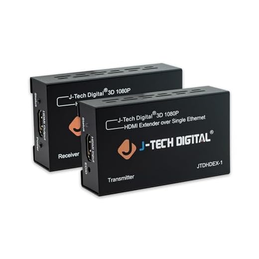 J-Tech Digital HDMI Extender By Single Cat 5E/6 Full Hd 1080P With Deep Color, EDID Copy, Dolby Digital/DTS
