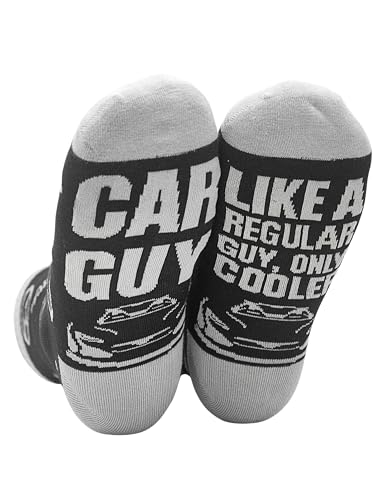InnoBeta Car Guy Gifts for Men, One Size Crew Socks, Car Guy Like A Regular Guy, Only Cooler