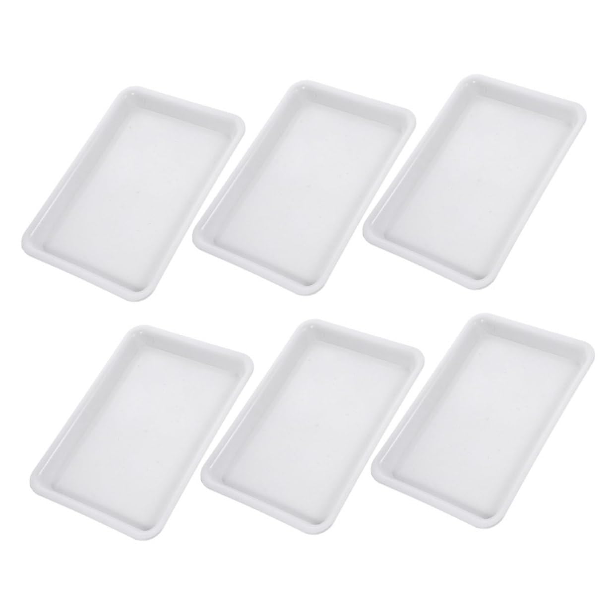 GALPADA 6 Bandejas Rectangulares para Macetas de Plantas, Bandejas de Goteo Reutilizables de PP, Resistentes Jardinería, Ideales para Bonsáis y Cultivo Interior