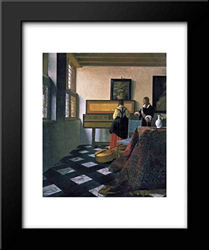 The Music Lesson 20x24 Framed Art Print by Johannes Vermeer