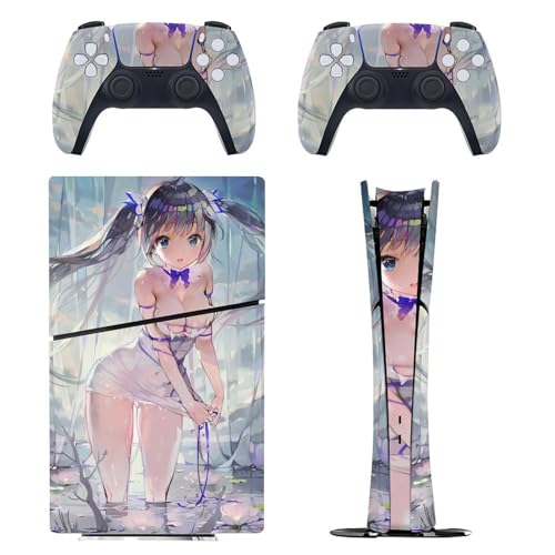 PS5 Slim �p �X�L���V�[�� �G���L�����N�^�[�� �_���܂� �w�X�e�B�A �{�̂ƃQ�[���R���g���[���[��p�X�e�b�J�[ �y�����݌v �f�W�^���E�G�f�B�V������p�z ���^�X�L�� �{�̕ی� �X���� �A�N�Z�T���[ �w��/��/����/�ق���h�~ ��G��/�U�M�ǂ� ����
