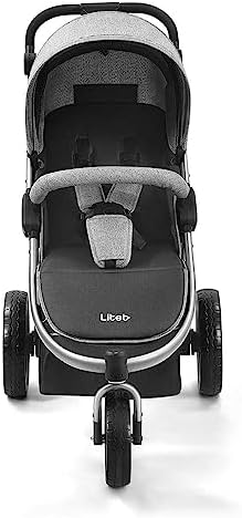 Carrinho Jogger Sway Tres Rodas 0-15kgs Preto com Cinza Litet - B...