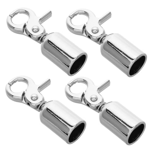 ARTIBETTER Rope End Stopper Hook 4pcs Alloy Rope Connectors Elegant Guardrail Cord End Cap Silver White 13mm Diameter