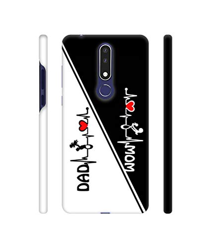 Image of Mom and Dad Lover Design 3D Printed Hard Back Case Cover for Nokia 3.1 Plus