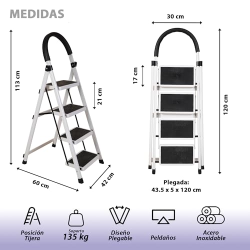 Consejos para Comprar Escaleras de Aluminio Walmart , tabla con los diez mejores. 29 Escaleras de Aluminio Walmart marca BSD MY HOMEX (2)